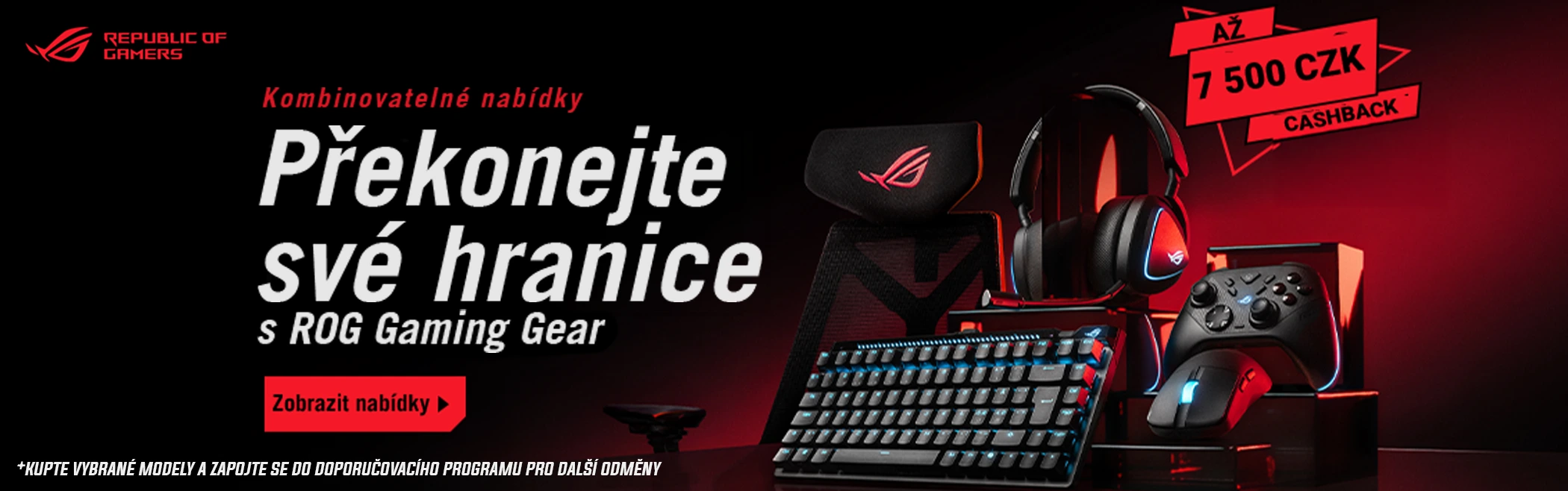 ASUS Cashback Gaming – herní příslušenství ASUS ROG s cashback akcí